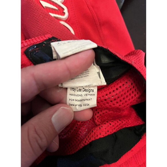 Troy Lee Designs GP Pants Mens 28 Red Motocross BMX MX Offroad Racing Adult - Picture 7 of 7